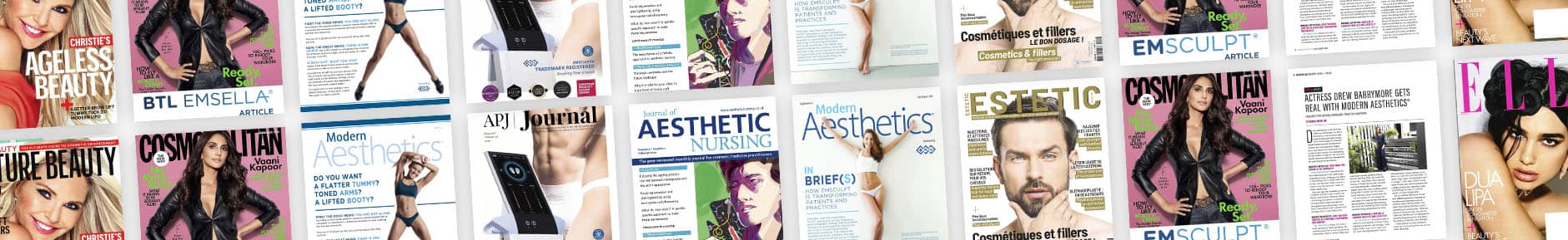 Strip of magazine pages featuring the treatment for CoolSculpting fat freezing in Dublin